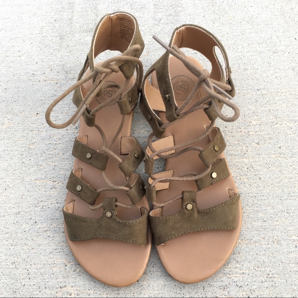 Olive Green Gladiator Sandals